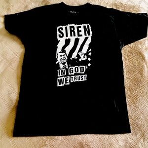 Siren in god we trust “ Ronald Reagan “ tee